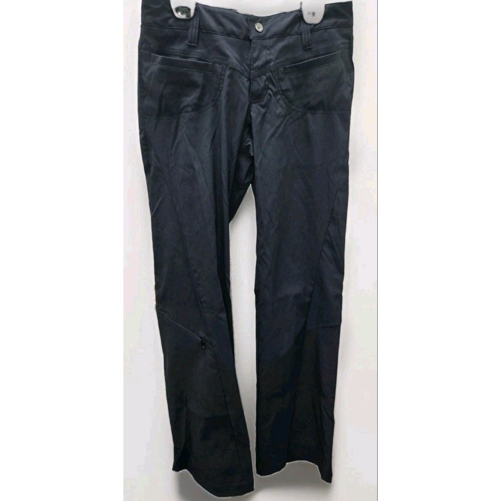 Athleta Black Nylon Spandex Hiking Pants Women Size 0 Straight Leg Outdoor